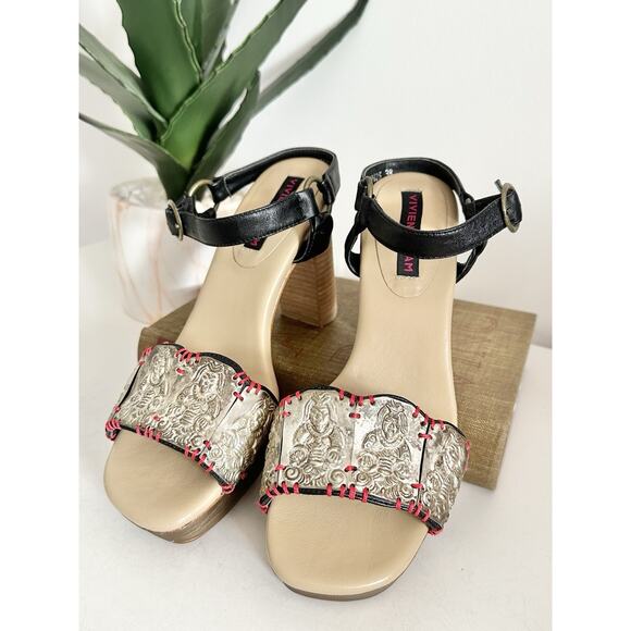 Vivienne Tam Size 8 Buddha Platform Heels - Picture 1 of 6